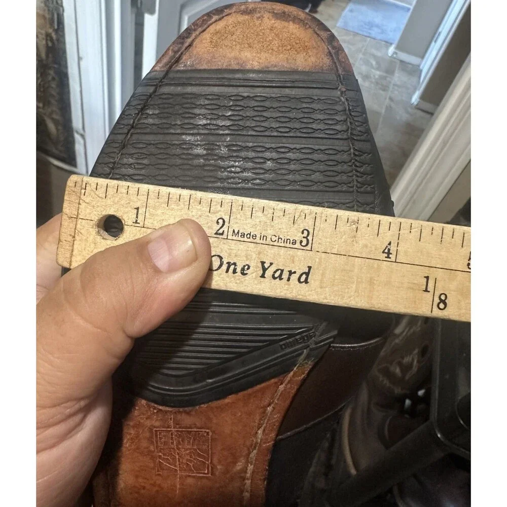 Vintage Frye Loafers Black Brown Tassel Slip On Oxford Dress Style Mens Sz 9.5 M